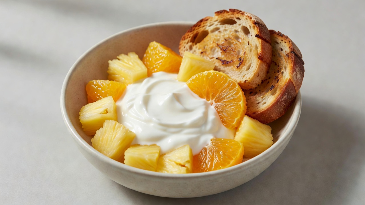 Pineapple Orange Yogurt Bowl