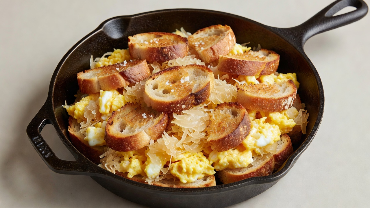 Sauerkraut Egg Scramble